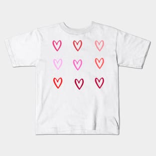 Hearts - Valentine's Day Sticker Pack Kids T-Shirt